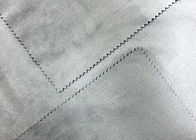 Tissu 100% de suède de polyester de synthétique pour la pierre 290GSM gris de lumière de meubles