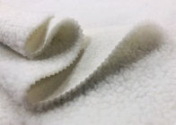 matériel d'ouatine de 320GSM Woollike Sherpa pour le blanc d'habillement 100 pour cent de polyester