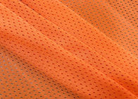le tissu de maille du polyester 110GSM pour la sécurité routière de doublure d'usage de sports vêtx l'orange au néon