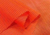 90GSM 100 pour cent de polyester de tissu de maille pour la couleur rouge orange au néon de chaussures