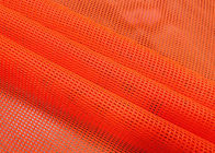 90GSM 100 pour cent de polyester de tissu de maille pour la couleur rouge orange au néon de chaussures