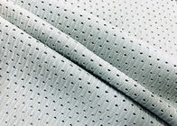 tissu de maille épais 72% de polyester extensible de 280GSM pour la couleur de menthe de lumière de chaussures
