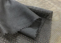 tissu 100% de maille du polyester 60GSM tricoté pour l'usage de sports rayant le noir