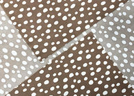 140GSM 100 pour cent de polyester de velours de tissu d'impression de l'eau pour le blanc à la maison de textile pointille Brown