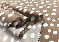 140GSM 100 pour cent de polyester de velours de tissu d'impression de l'eau pour le blanc à la maison de textile pointille Brown