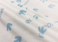92 pour cent de polyester doux superbe de Spandex de 8 pour cent pour les empreintes de pas 260GSM de bleus layette
