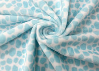 copie 100% bleue matérielle de léopard d'ouatine de tissu de velours du polyester 210GSM