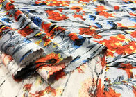 240GSM chaîne Kintting de tissu de Velboa de polyester de 94 pour cent imprimé pour Dress Blossom de dames