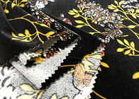 Tissu de velours de polyester tricoté par chaîne/tissu velours modelé par fleurs d'oiseaux