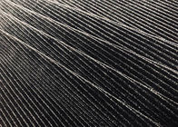 tissu extensible de velours côtelé de polyester de 220GSM 93% pour le noir de sofa d'habillement