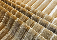 Tissu de tapisserie d'ameublement de velours d'or de pli de polyester de 290GSM 93% pour Skirt Golden de dames