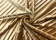 Tissu de tapisserie d'ameublement de velours d'or de pli de polyester de 290GSM 93% pour Skirt Golden de dames