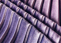 290GSM la chaîne matérielle de polyester du velours pourpre 93% a tricoté le pli pour Skirt Violet de dames