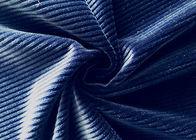 tissu extensible de velours côtelé de polyester de 250GSM 92% pour le bleu marine d'accessoires
