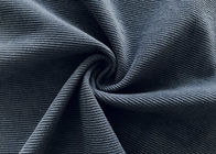 Tissu gris de velours côtelé de polyester/220GSM tricotant le tissu fin de velours côtelé