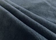 Tissu gris de velours côtelé de polyester/220GSM tricotant le tissu fin de velours côtelé