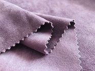 matériel extensible de suède de double de polyester de 400GSM 92% pour le pourpre de taro d'habillement
