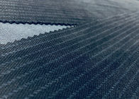 Impression 100% rayée de la chaleur de polyester du noir bleu 240GSM de tissu de velours