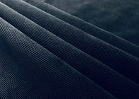 Brûlé polyester 100% mou superbe de la couleur 240GSM de noir de tissu de velours côtelé de velours