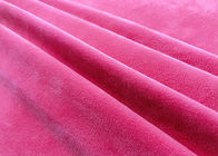le tissu élastique de velours de Microfiber de polyester de 260GSM 92% pour des jouets autoguident le rose de néon de textile