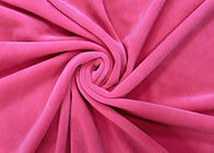 le tissu élastique de velours de Microfiber de polyester de 260GSM 92% pour des jouets autoguident le rose de néon de textile
