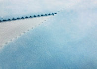 Tissu micro élastique de velours de polyester de 92% pour les bleus layette à la maison 340GSM de textile