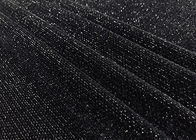 tissu micro de velours de polyester de 260GSM 94% pour le noir de Lurex d'argent de l'usage de femmes