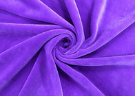 Le tissu mou superbe de velours de polyester extensible de 92% pour des jouets autoguident la violette de textile