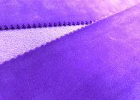 Le tissu mou superbe de velours de polyester extensible de 92% pour des jouets autoguident la violette de textile