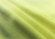 polyester jaune-clair de tricotage de la couleur 92% de tissu de velours de bout droit de la chaîne 300GSM