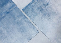 couleur 100% bleue tricotée par chaîne molle de polyester de tissu de jouet de la peluche 210GSM