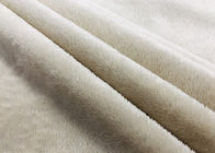 tissu de la peluche 220GSM tricoté par chaîne pour confortable beige de peluches