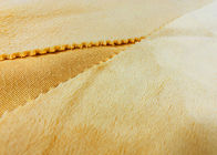 tissu 100% mou de peluche du polyester 230GSM pour le jaune de jasmin d'accessoires de jouets