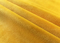 tissu micro mou du polyester 220GSM/tissu jaune ambre de velours pour des accessoires de jouets