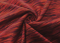 190GSM le polyester de tricotage de trame extensible Microfiber du tissu 100 pour le yoga vêtx le rouge de Heather