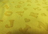 l'alphabet 210GSM de relief par polyester 100% mou marque avec des lettres le tissu micro de velours - jaune