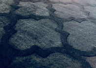 310GSM a gravé le tissu de velours/le tissu en refief de tapisserie d'ameublement de velours polyester de sofa - bleu foncé