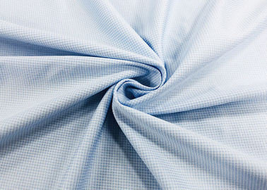 Chaîne 100% de tissu de chemise de polyester tricotant tout simplement pour les contrôles bleus de travailleur
