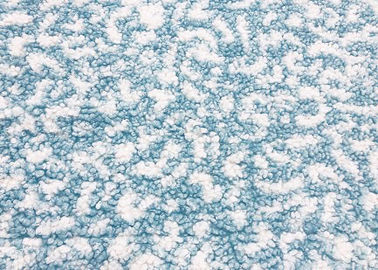bleu 100% et blanc de boucle d'ouatine de cercle de tissu de velours du polyester 340GSM