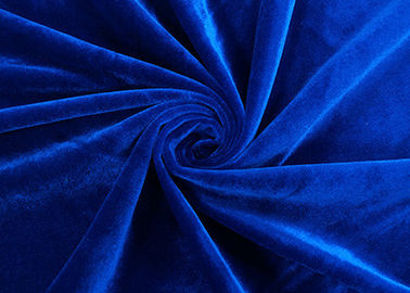le tissu de jouet de la peluche 250GSM/doucement chaîne de textile de peluche a tricoté la couleur de bleu royal