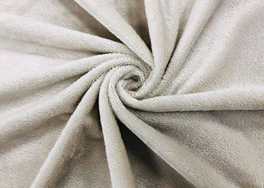 tissu de la peluche 220GSM tricoté par chaîne pour confortable beige de peluches
