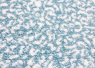 Blanc bleu 340GSM de tissu de boucle de cercle de velours d'ouatine couvrante molle de polyester