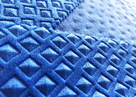 200GSM a gravé le bleu en refief prussien de tissu de velours/de tissu de tapisserie d'ameublement de velours polyester de sofa