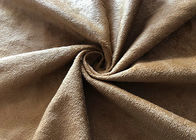 130GSM 100 pour cent de tissu de suède balayé par polyester pour la mode de couleur de Brown d'habillement