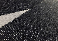 tissu micro de velours de polyester de 260GSM 94% pour le noir de Lurex d'argent de l'usage de femmes