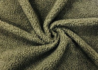 tissu couvrant mou de 150cm/vert olive de tissu de couverture ouatine de Woollike Sherpa