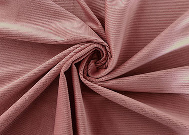 Tissu extensible de velours côtelé de polyester de 94%/matériel rose 200GSM velours côtelé de cendre