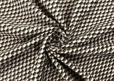 tricotage de chaîne de tissu de jacquard de polyester de largeur de 160cm vérifié modelé